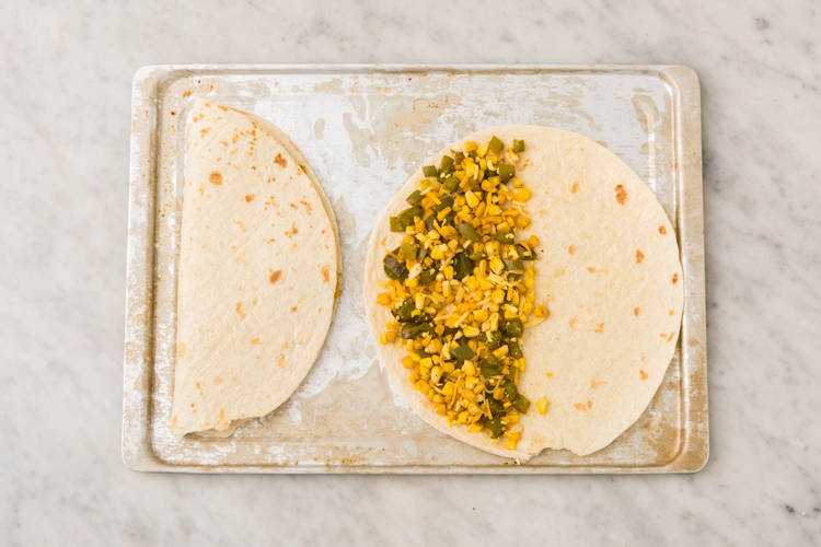 Assemble Quesadillas