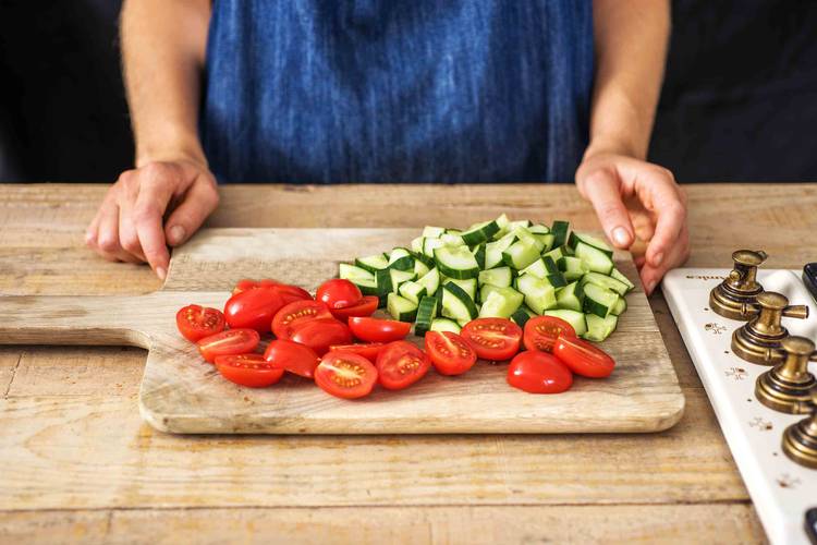Prepping Salad