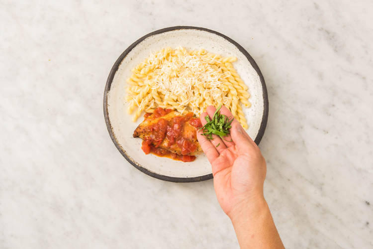Finish Pasta and Serve Dinner