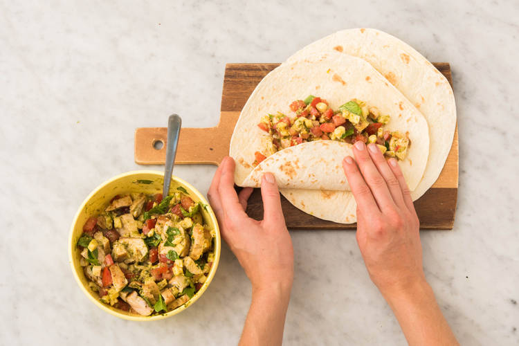 Make Lunch Wraps for Two