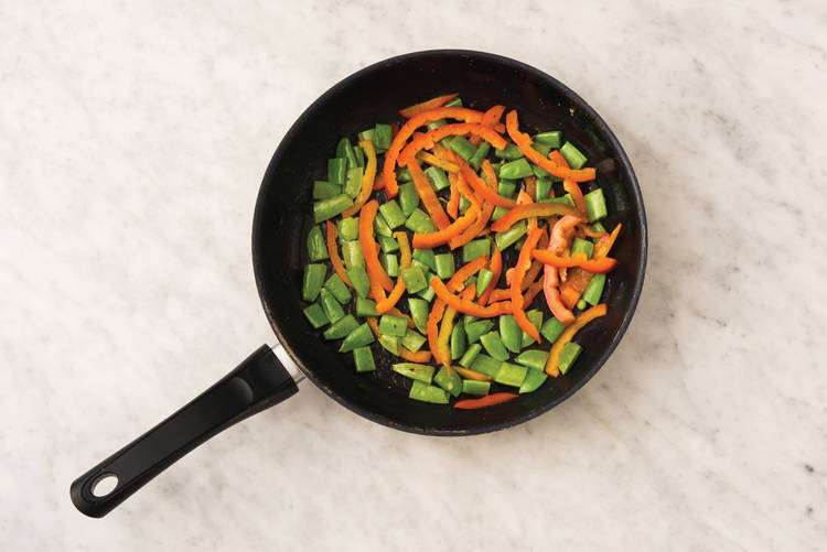 Cook the veggies