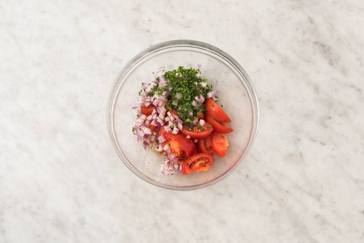 tomatensalat zubereiten