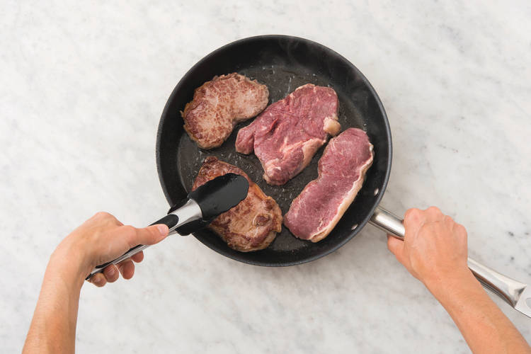 Cook the steaks
