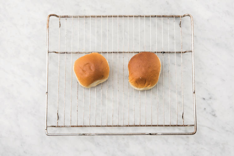 Warm the burger buns