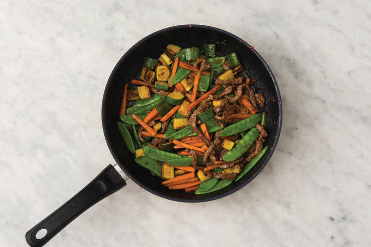 Cook the veggies