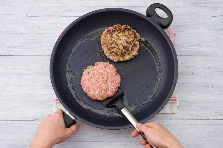 COOK THE PORK & APPLE PATTIES