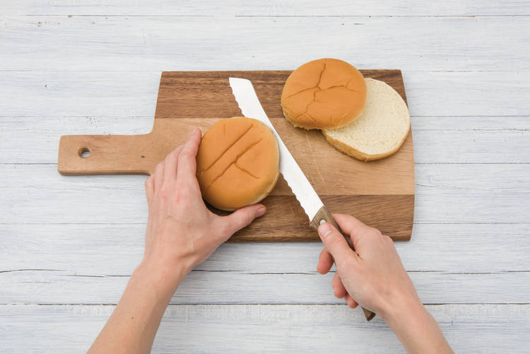 PREP THE BURGER BUNS