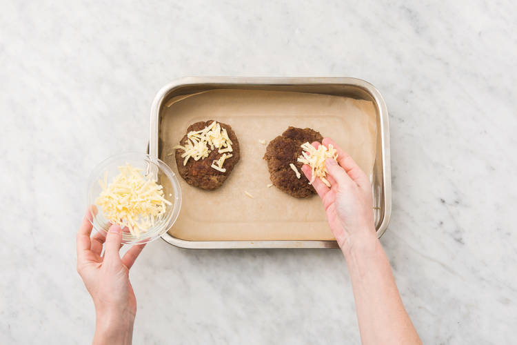 Cook the beef patties