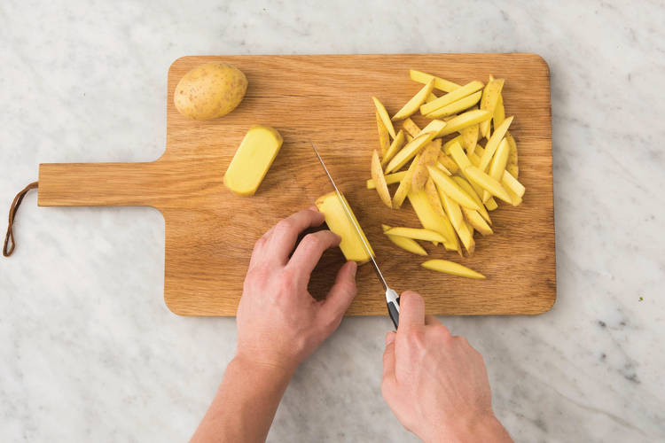 Cook the potato chips