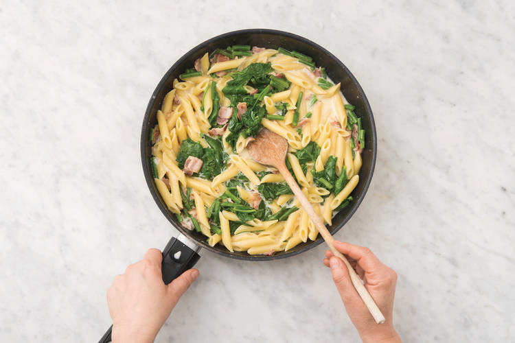 Make the creamy sauce