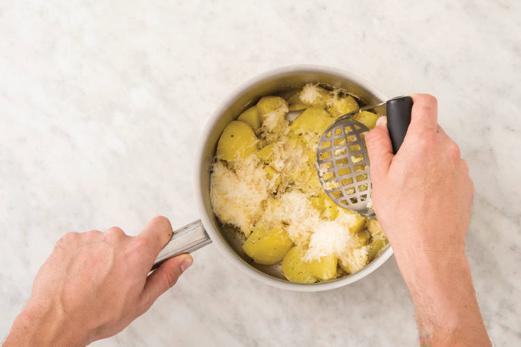 Make the parmesan mash