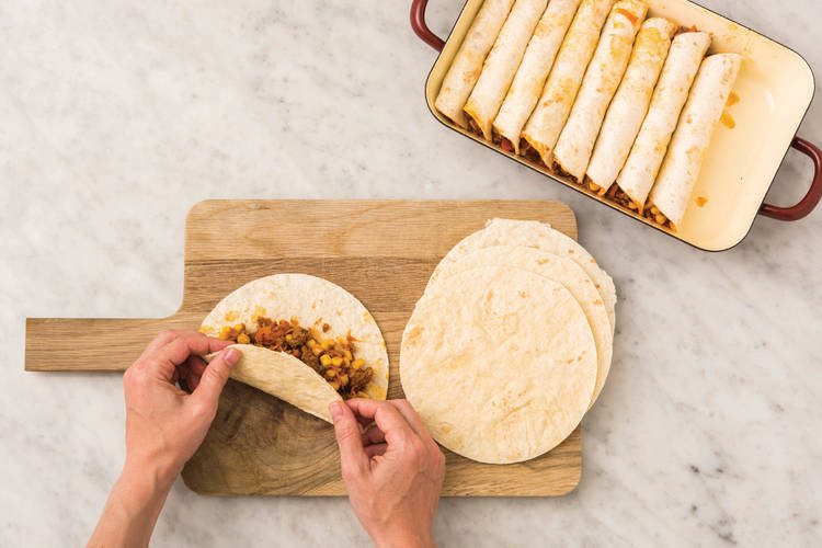 Grill the enchiladas