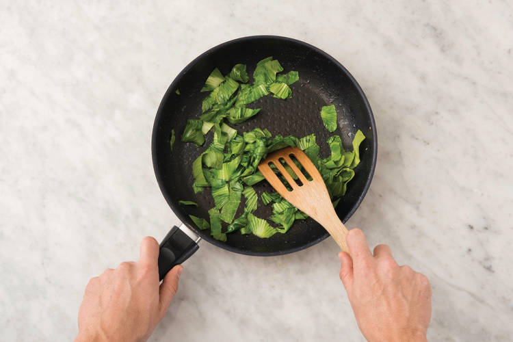Cook the greens