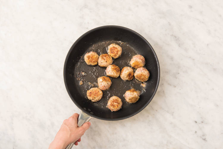 Cook the meatballs