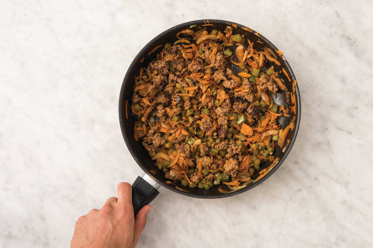 Cook the veggies