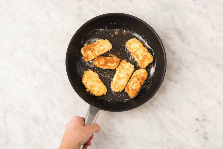 Cook the haloumi