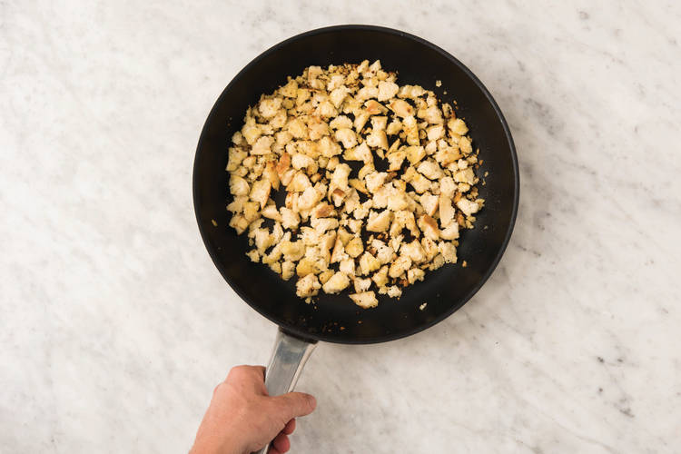 Cook the croutons