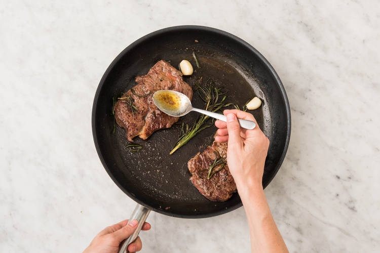 Runderribeye bakken