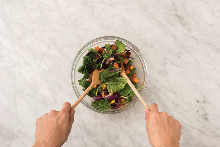 Toss veggies