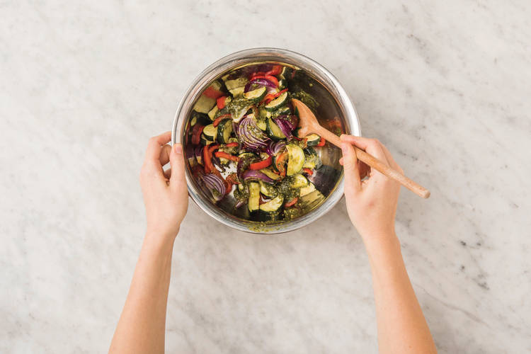 Toss with pesto