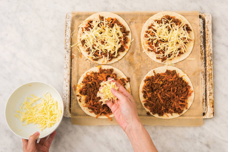 Bake the quesadillas