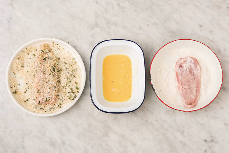 Crumb the pork