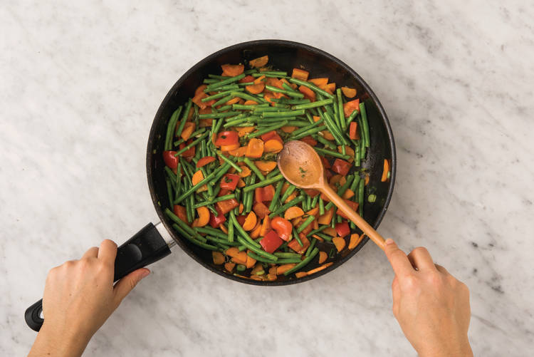 Cook the veggies