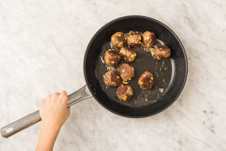 Cook meatballs