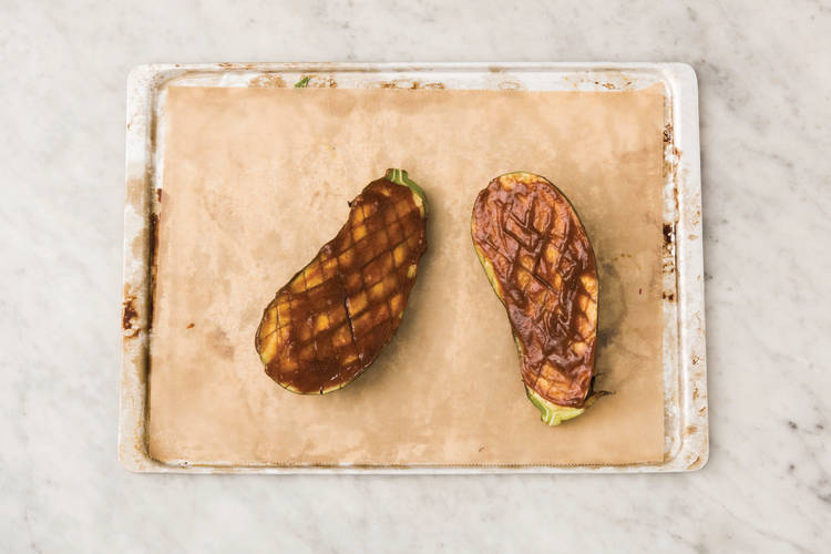 Roast eggplant