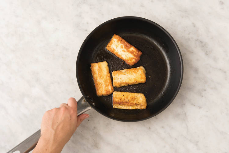 Cook the haloumi