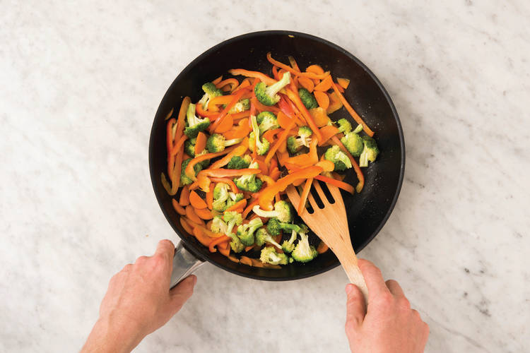 Cook the veggies