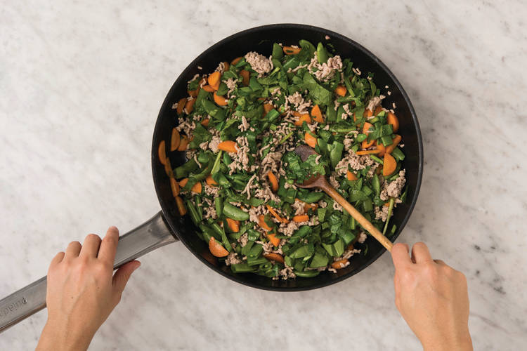 Cook the veggies