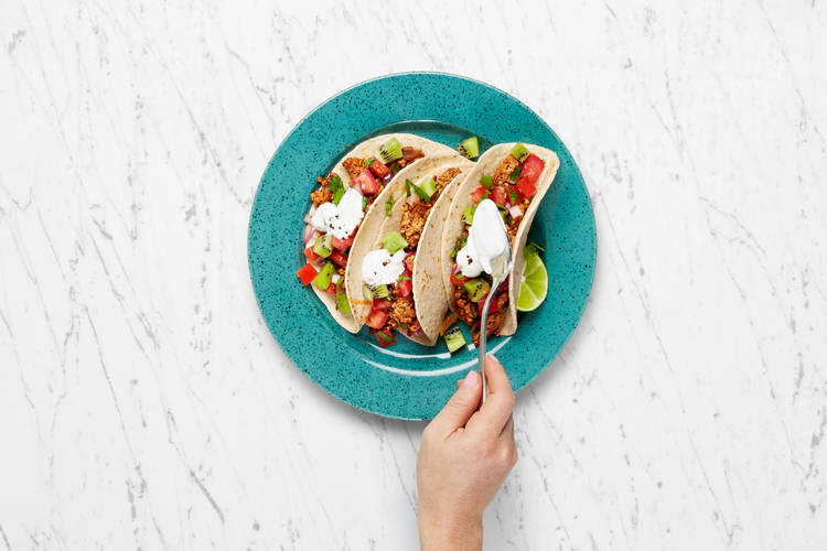 Warm Tortillas and Plate