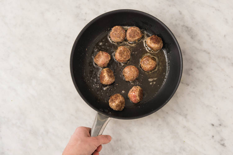 Cook meatballs