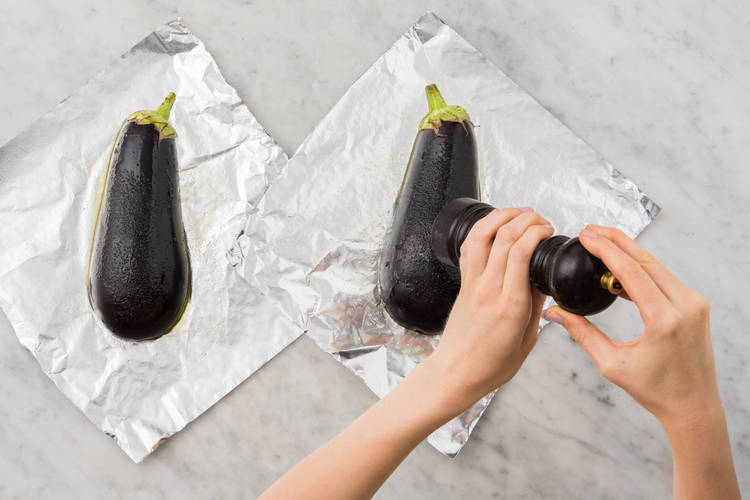 Aubergine voorbereiden