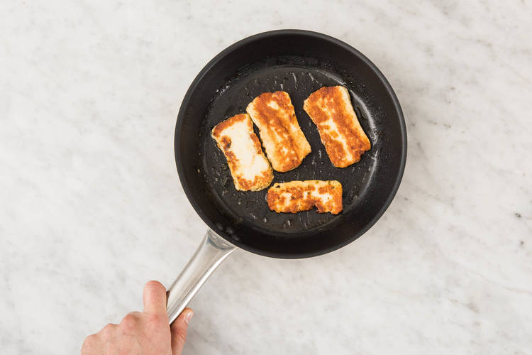 Halloumi anbraten