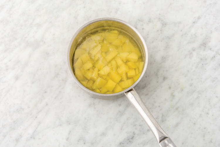 Boil the potatoes