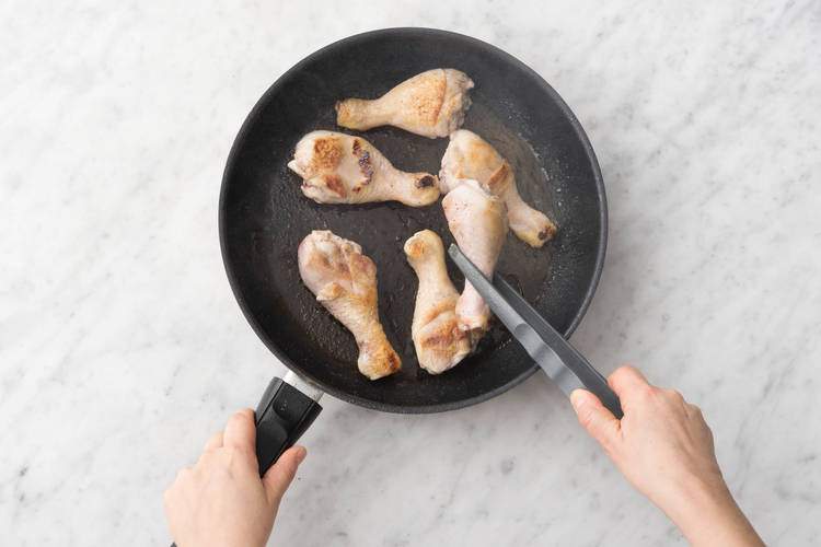 Drumsticks anbraten
