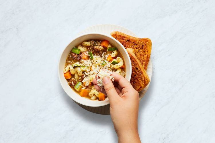 Make Garlic Toast and Serve Dinner
