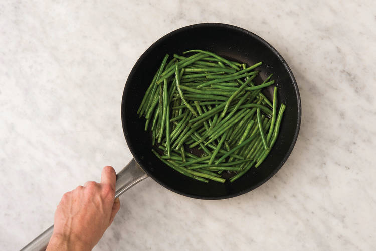 Cook the green beans