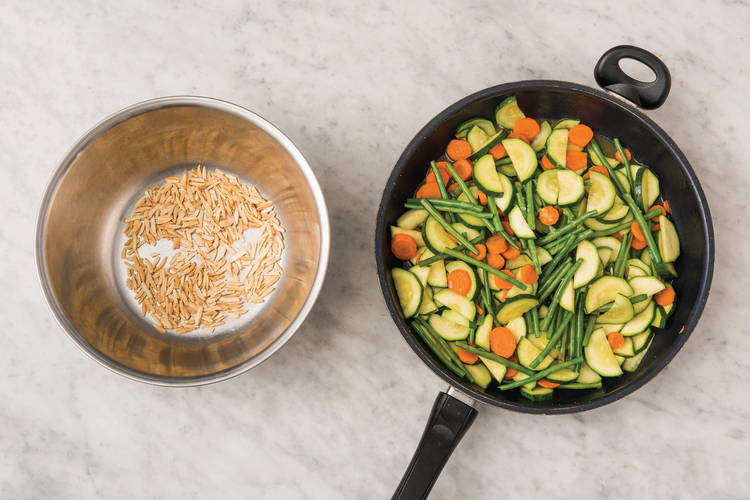 Cook the veggies