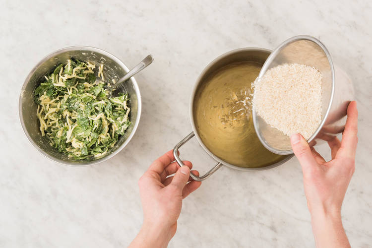 MIX FILLING & COOK RICE