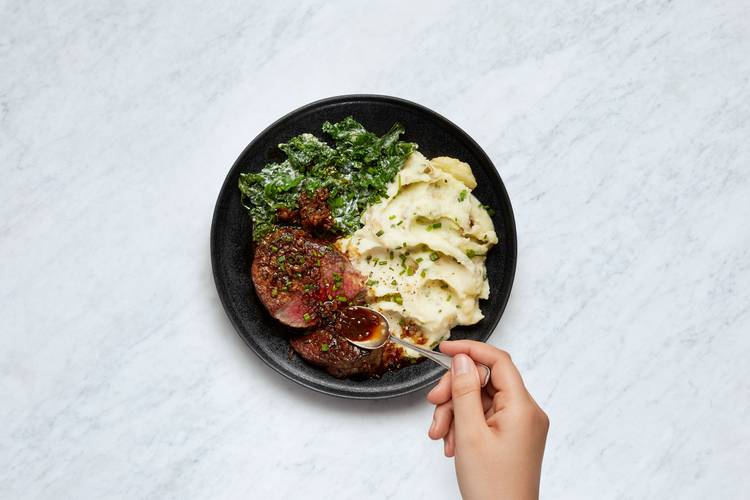 Finish Kale and Plate