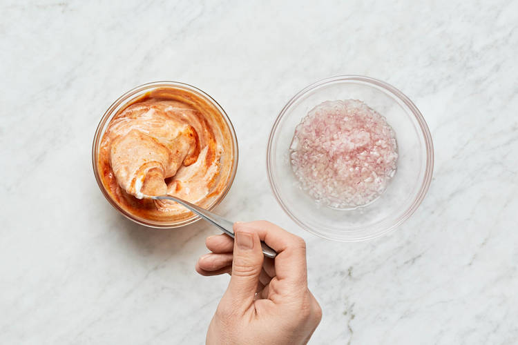 Pickle Shallot and Make Sauce