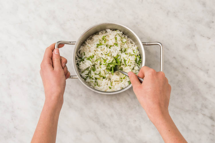 Korianderreis zubereiten