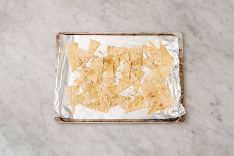 Tortillachips bakken