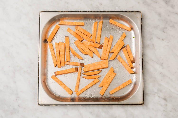 1 BAKE SWEET POTATOES