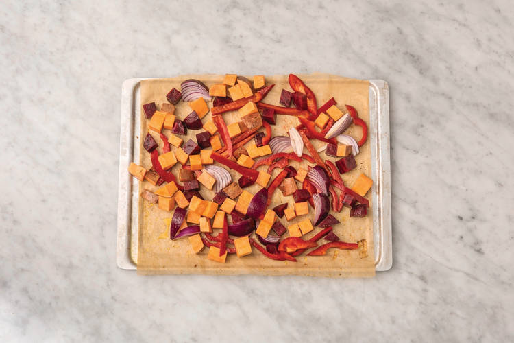 Roast the veggies