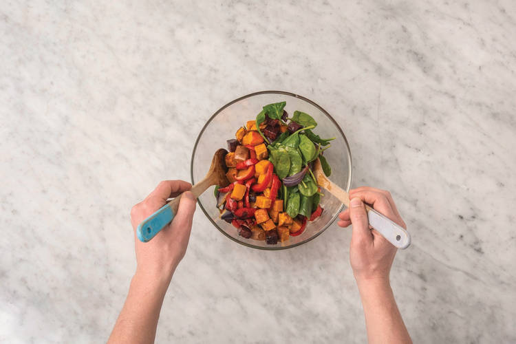 Toss the veggies
