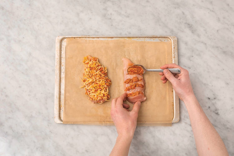 PREP THE HASSELBACK CHICKEN
